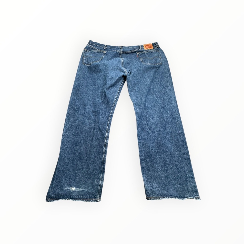 Levi's Jeans Mens 52 Blue 501 Original Fit Straight Leg Button Fly Denim Pants - Picture 2 of 15